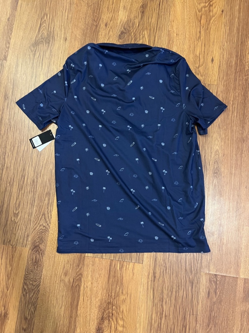 Palm Navy Short-Sleeve Print Polo - Picture 6 of 7